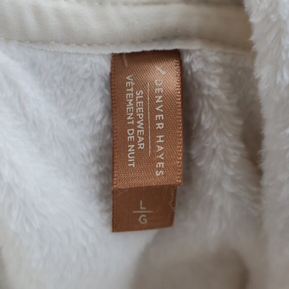 Plush Seep Robe- Denver Hayes- Size L- Off-white/cream - Picture 9 of 9